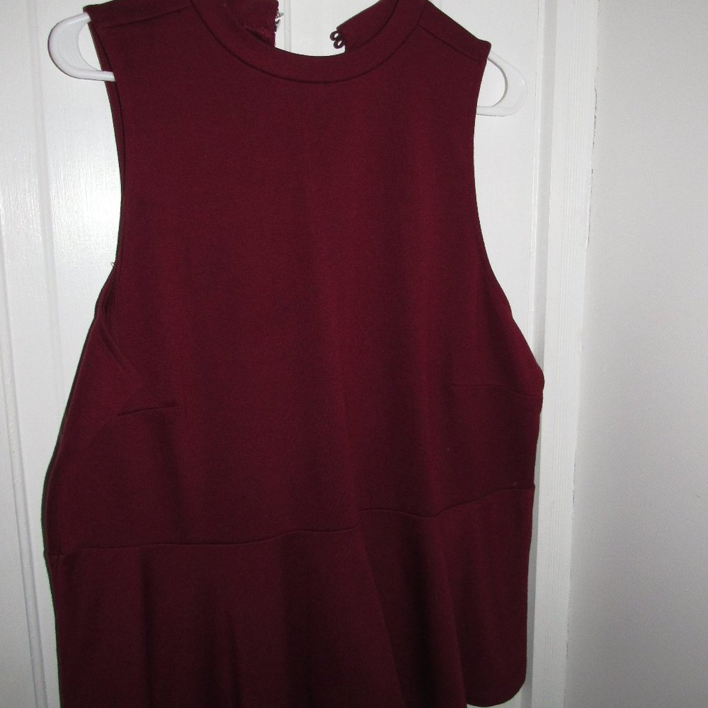 Forever 21 Burgundy Ruffle Top